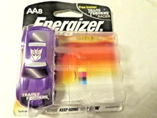 AA8 Energizer Battery Pack w/Free Transformer Race Car inside. RARE  1:64 Scale
