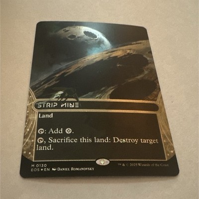 MTG Strip Mine 0130 Borderless Edge of Eternities Stellar Sights Galaxy Foil