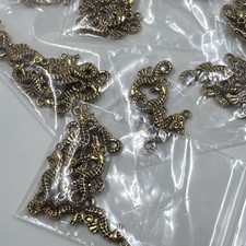 100 Seahorse Charms Lot Antique Gold 1 Inch Jewelry Making
