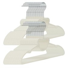 Kids Velvet Hangers 50 Pack - Baby Hangers for Toddler Pack of 50 Bear White
