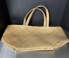 IKEA Segrass Beach Bag NIPPRIG 2015 Straw Picnic Shopping Large Carryall NWT