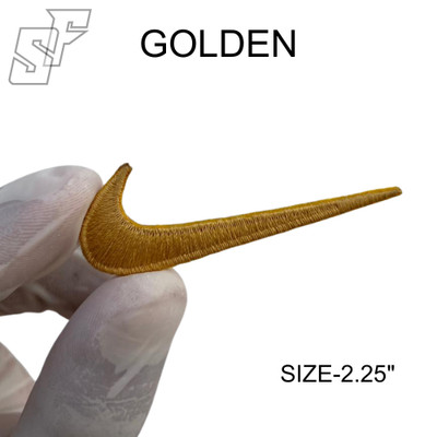 Swoosh 2.5'' Embroidered Swoosh Left&Right MultiColors Embroidered Patch Iron On