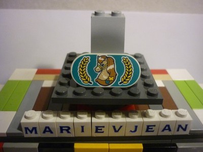 Lego Fliese rund 2x4 oval Ref 66857pb011 Set 41441