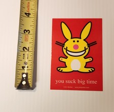 Vintage It's Happy Bunny "You Suck Big Time" Jim Benton Sticker