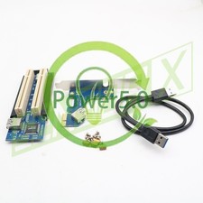 PCI-E Express X1 to Dual PCI Riser Extend Adapter Card With 2.6 FT USB 3.0 Cable