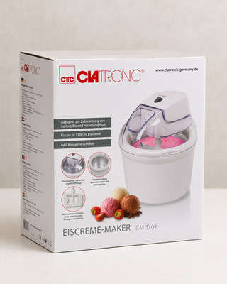 Clatronic ICM 3764 Eiscreme-Maker 1,5L Eismaschine für Sorbet & Frozen Joghurt