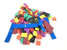 Lot of 5 Rainbow Foam Fraction Shapes Math Ma...