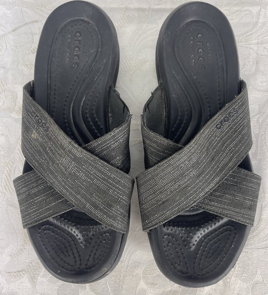 Crocs Capri Shimmer X Band Sandals - Size W7