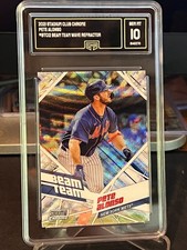 2021 Topps Stadium Club Chrome Pete Alonso Beam Team WAVE REFRACTOR GMA 10
