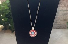 Captain America Marvel Shield Boys Girls Necklace Pendant Jewellery Chain