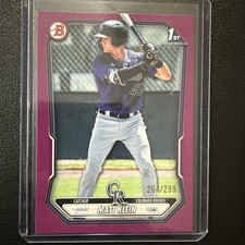 2026 Bowman Matt Klein 1st Bowman Fuchsia Border /299 Rockies BP-146