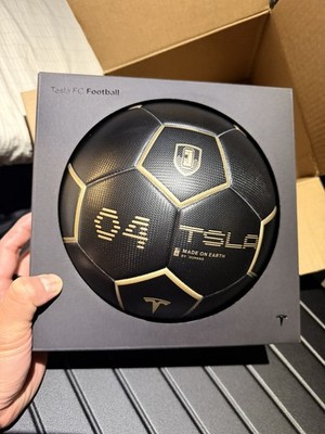 TESLA FC Football Soccer Ball Collectible Size 5 Black not FIFA World Cup - NEW