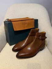 Edward Green Lambourne Brown Oak Leather Jodhpur Boots UK 11 EU 45 New &pound;1,530