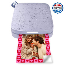 HP Sprocket Portable 2x3 Instant Photo Printer Lilac Zink Sticky-Backed Photos