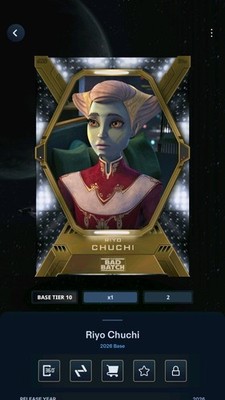 TOPPS STAR WARS CARD TRADER INCEPTION TIER 10 RIYO 5CC