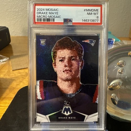 2024 Panini Mosaic Micro Mosaic Drake Maye #MM-DME (RC) PSA 8