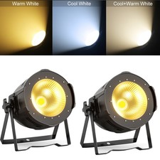 2PCS 100W COB LED Par Light DMX Audience Blinder Stage Light Warm Cool White DJ
