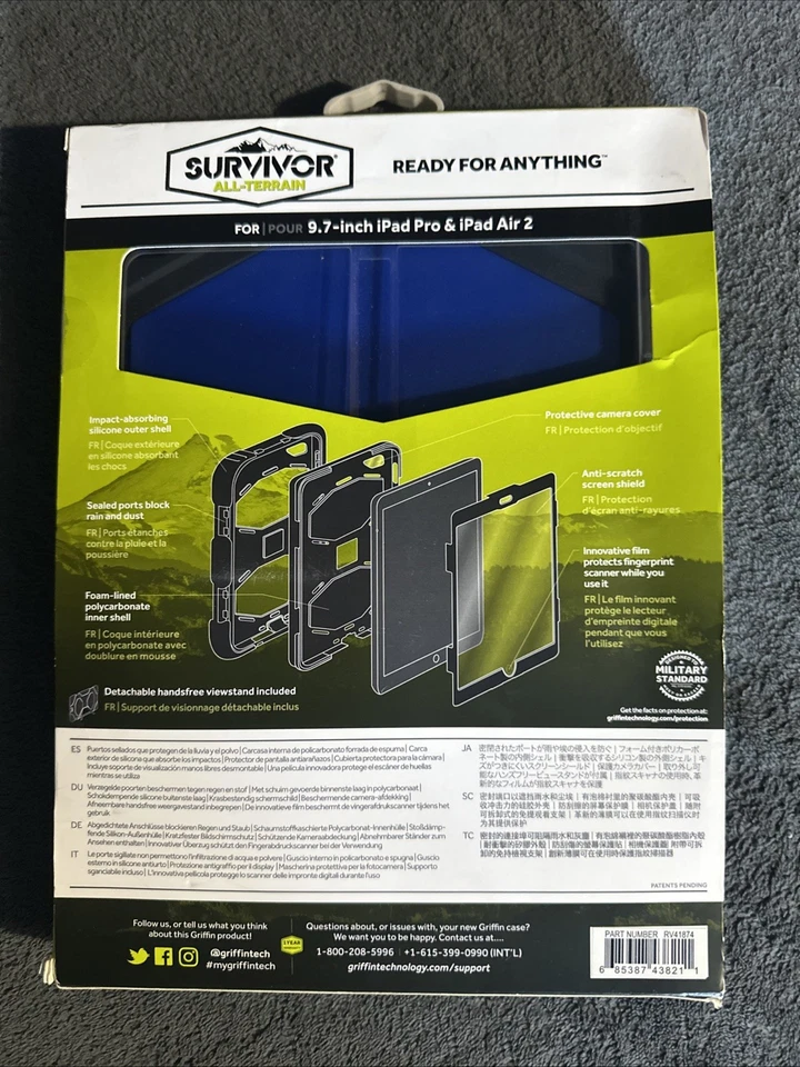 Griffin Survivor All Terrain For 9.7 Inch Ipad Pro & Ipad Air 2 Blue - Image 2 of 4