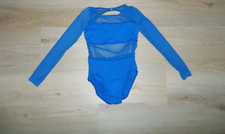 Weissman Balera Adult Small Sequin Cage Leotard Blue Mesh Dance Costume