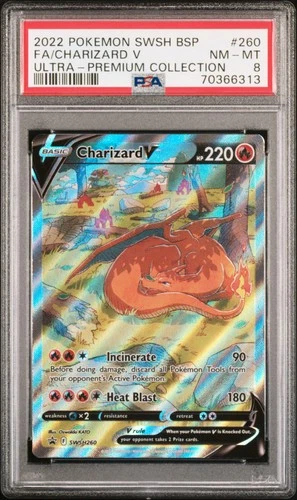 Charizard V 260 Sword & Shield UPC charizard Pokemon PSA 8