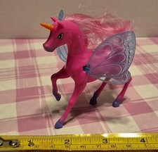 Pink Butterfly Fairy Winged Unicorn Horse Figure Plastic