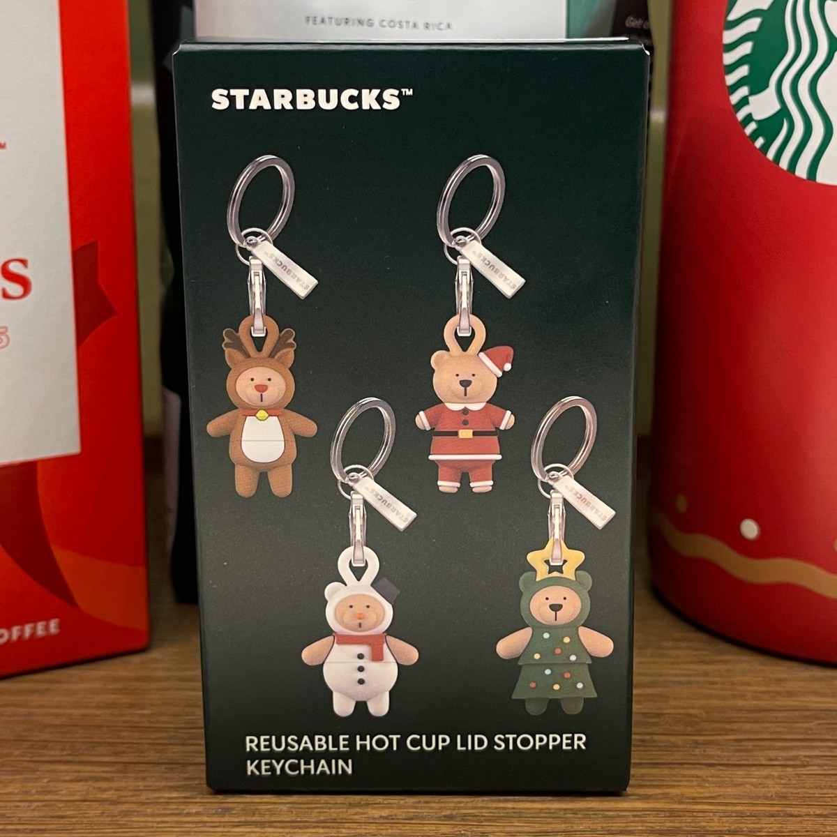 Starbucks Christmas 2025 Holiday Bearista Reusable Cup Lid Stopper