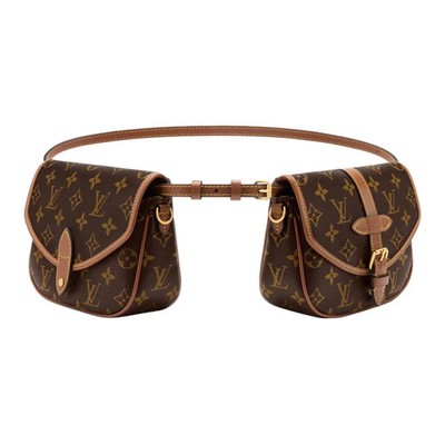 LOUIS VUITTON DUO BB Coated Canvas Crossbody Waist Bag Women's 7.5