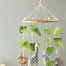 Hanging Bamboo Cross-Shaped Frame Easy to Assemble Baby Infant Bed Mobile