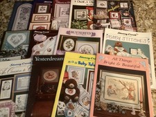 BIG LOT of 13 Stoney Creek Cross Stitch Patterns, Leaflets, Charts, Books