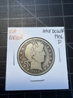 USA Silver Barber Half Dollar 1906 D