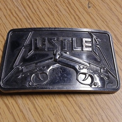 hustler western americana belt buckle pistols design