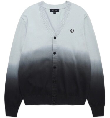 FRED PERRY OMBRE CARDIGAN K5554 R30 COTTON LIGHT ICE NEU MIT ETIKETT GR L