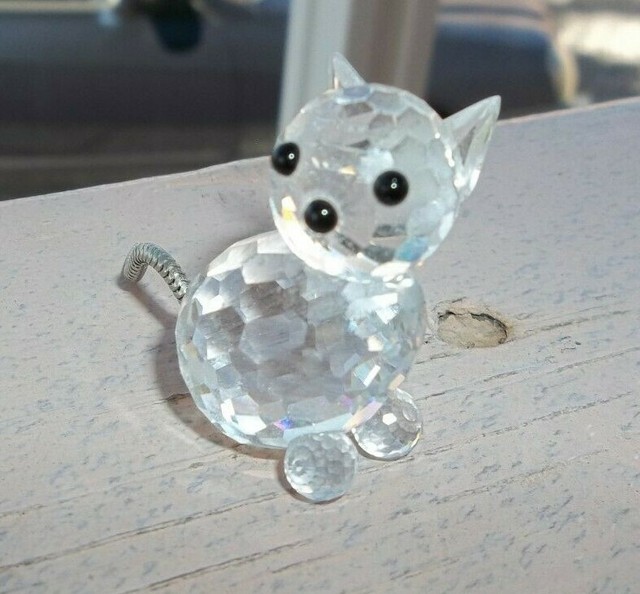 Swarovski Crystal Figurine 1 1/4" Kitten Cat Figurine eBay