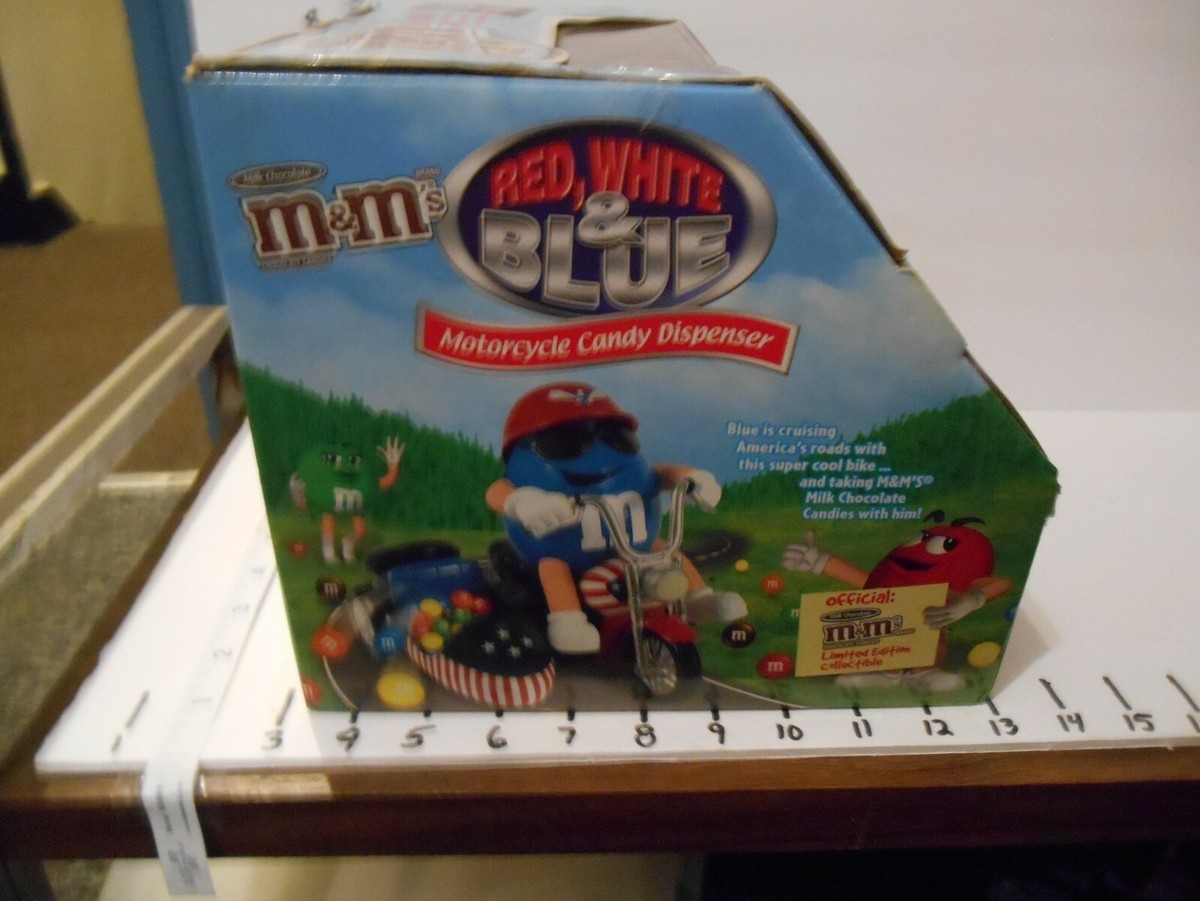 M&M red white and blue motorcycle candy dispenser | eBay