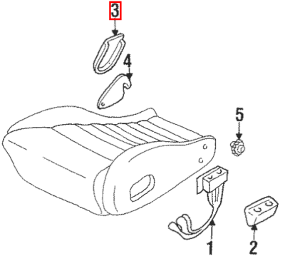 アクセサリー p Seat Reclining Device Cover Trim L Or R 87455-30P00 fits
