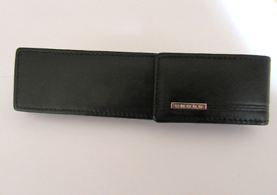 ECHT LEDER CROSS ETUI STIFTE 2 SITZER HOCHWERTIG NEU AB LAGER N99-100