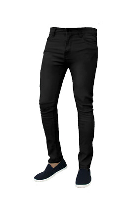 Mens Skinny Jeans Stretch Classic Look Denim Basic Pants All Waist & Leg Size