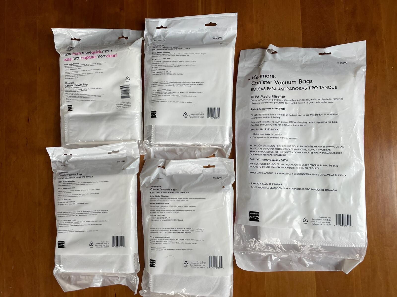 14 Kenmore Sears Type Q/C HEPA Vacuum Bags Style 20 53291 And 20 53292
