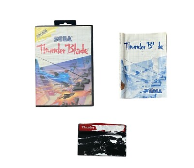 Thunder Blade (Sega Master System, 1988) COMPLETE-ish, SEE DESC., Free Ship