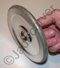 Diamond Lapidary Grinding Wheel, Convex 6"x3/8"; 120g, 400g 0r 600 grit