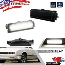 For 1981-1988 Chevy Monte Carlo SS Smoke Lens White LED Front Side Marker Lights
