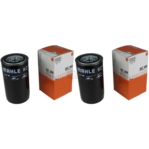 2X Mahle / Knecht Kraftstofffilter KC 188 Fuel Filter-image