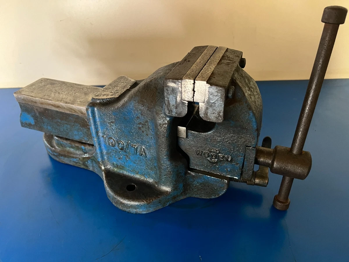 Vintage Woden Engineers Vice 190 7A Steel 4.5 Jaws Quick Release 20.8kg 2