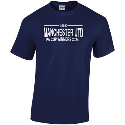 100% Manchester Utd FA Cup Final Winners T-Shirt Kinder
