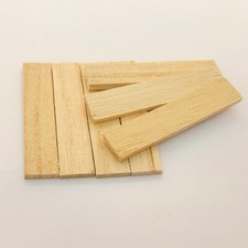 35Pcs Bamboo Rods Wood Sticks Rectangle Unfinished Building Model Handwork 5*1CM