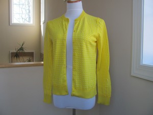 yellow cotton cardigan women's