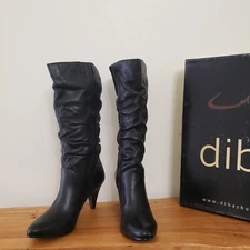 NEW diba Luxury High Quality Soft Leather Boots Black / Size 10