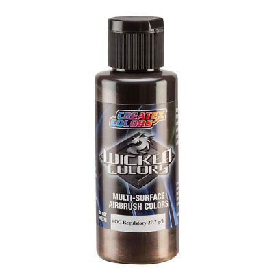 (253,00 /1l) Createx Wicked - W371 Metallic Dark Brown 60ml - 60ml Airbrush Farb