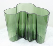 Vaso vintage in vetro colorato ALVAR AALTO Savoia. Firmato numerato RARO classico moderno