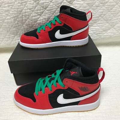 Nike Air Jordan 1 Mid SE (GS) Shoes Big Kids SZ 5Y Holiday Season